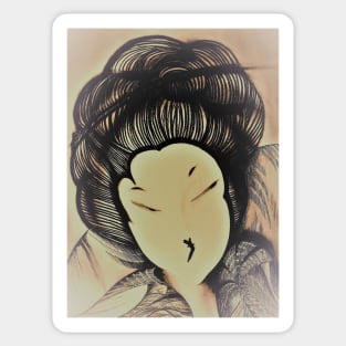 art deco sahara geisha by Jackie Smith , House of Harlequin Sticker